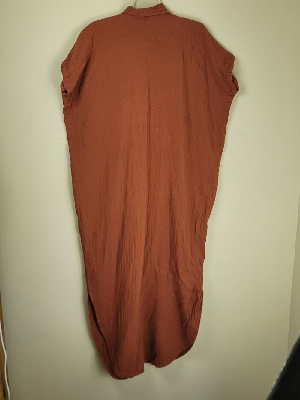Acacia Swimwear Koda Cotton Gauze Maxi Cover Up Dress Petite Minimalist Earthy - Picture 4 of 12